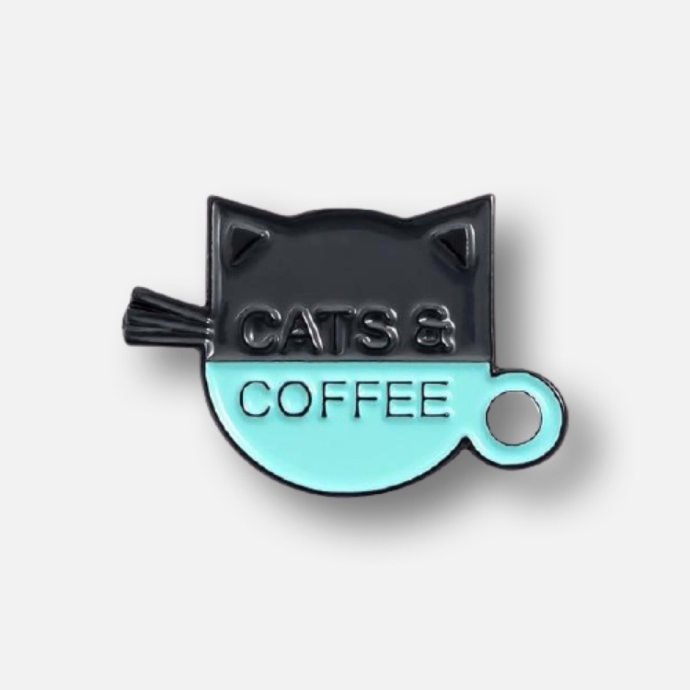 🎉 New Cats & Coffee Cat Mug Enamel Pin